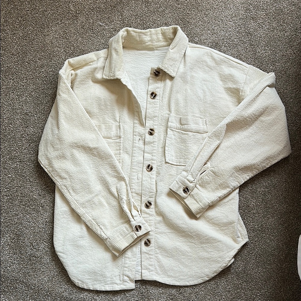Cream Button-Up Shirt